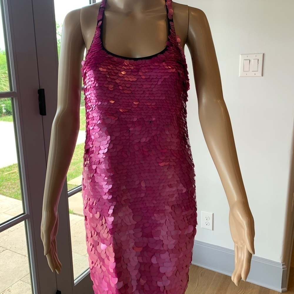 Jay Godfrey Pink Sequin Mini Dress